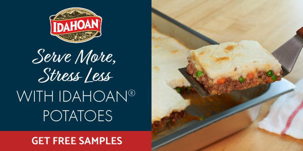 Kitchen-ready Idahoan® Fresh-Dried™ potatoes for K-12 meal service
